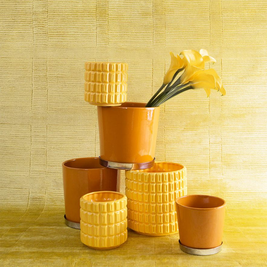 Fashion Sunset Tower Pot Spectra Yellow Small