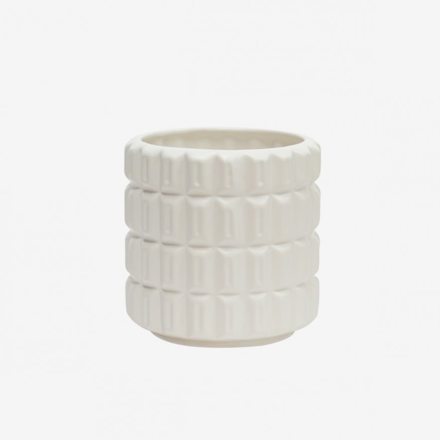 Fashion Sunset Tower Pot White Small