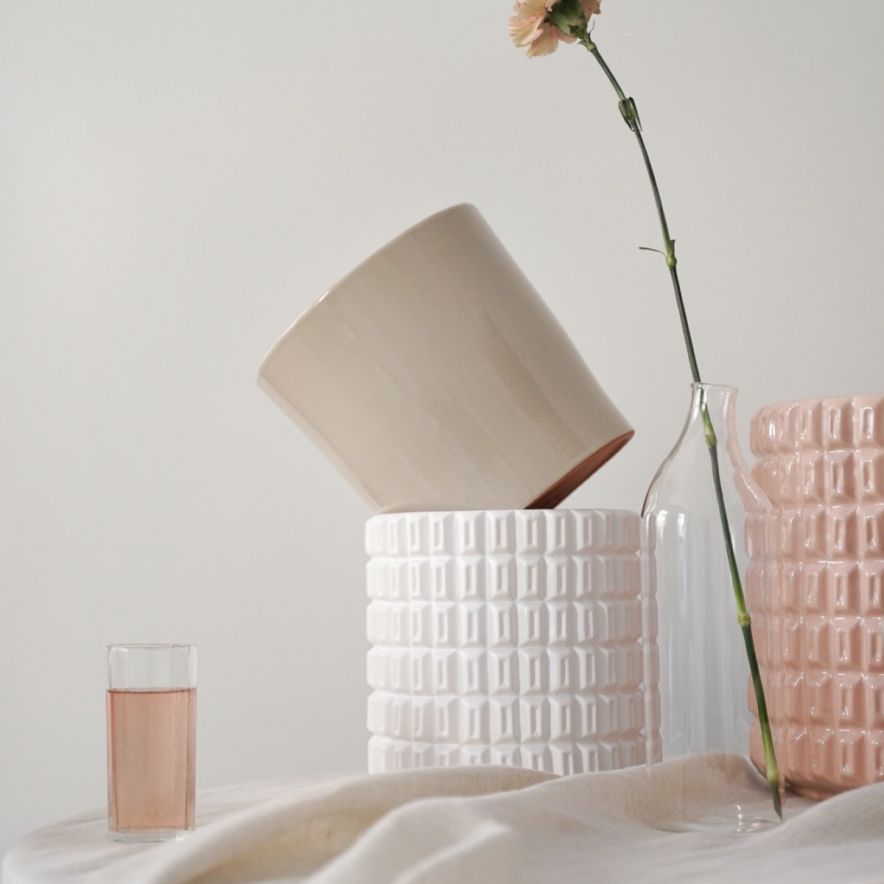 Fashion Sunset Tower Pot Dusty Rose Small